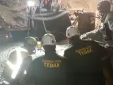 Imagen de la cuarta microvoladura en el túnel horizontal del rescate de Julen.