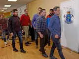 Brigada de Salvamento Minero, en Oviedo tras regresar de Málaga para el rescate de Julen.