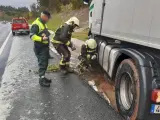 Derrame de gasoil en la autovía A-8