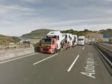 Viaducto de la A-8, a su paso por Pobeña en Muzkiz.