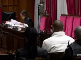 El acusado durante el juicio.