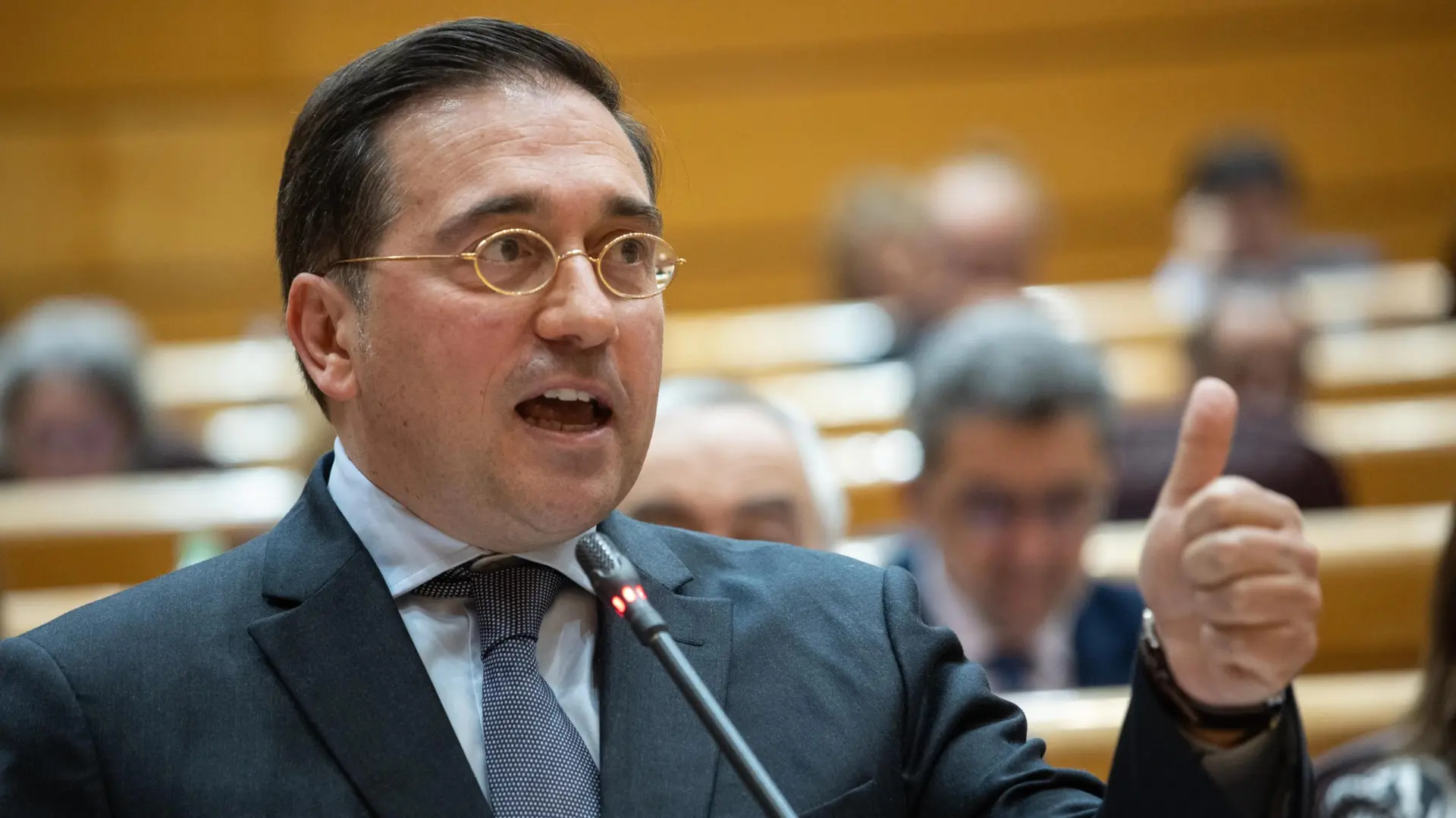 
         Albares insiste en la urgencia de reconocer a Palestina como Estado para evitar una escalada en Oriente Próximo 
    