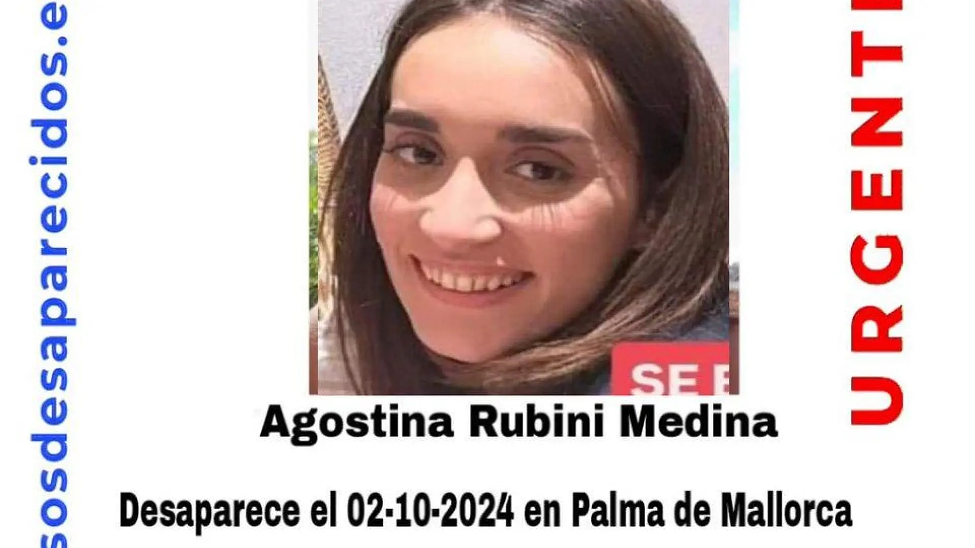 Dan por fallecida a la joven argentina Agostina Rubini, desaparecida en Palma hace dos semanas