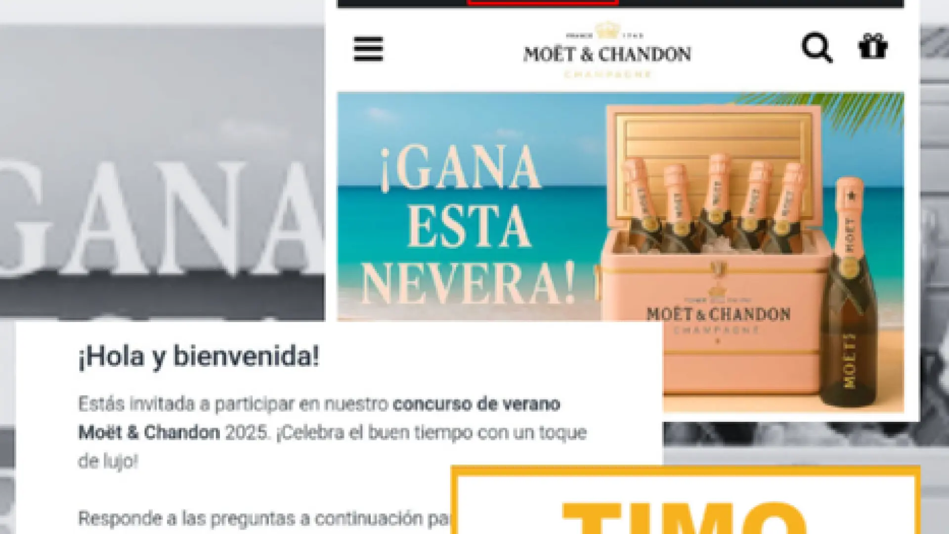 Moët & Chandon no está sorteando una nevera llena de champán por el verano