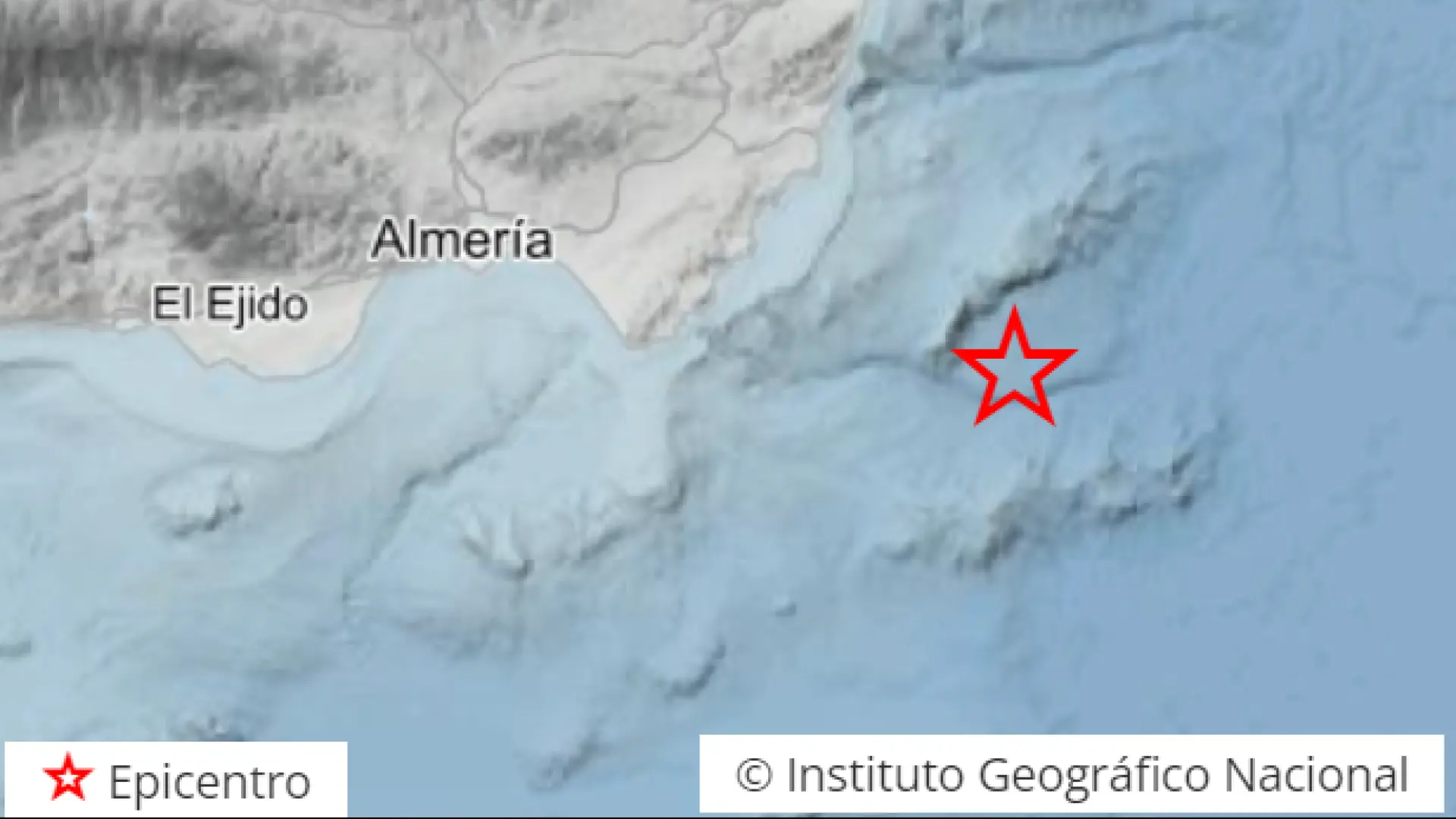 Registrado un seísmo de magnitud 3,0 en el mar de Alborán oriental, cerca de Almería