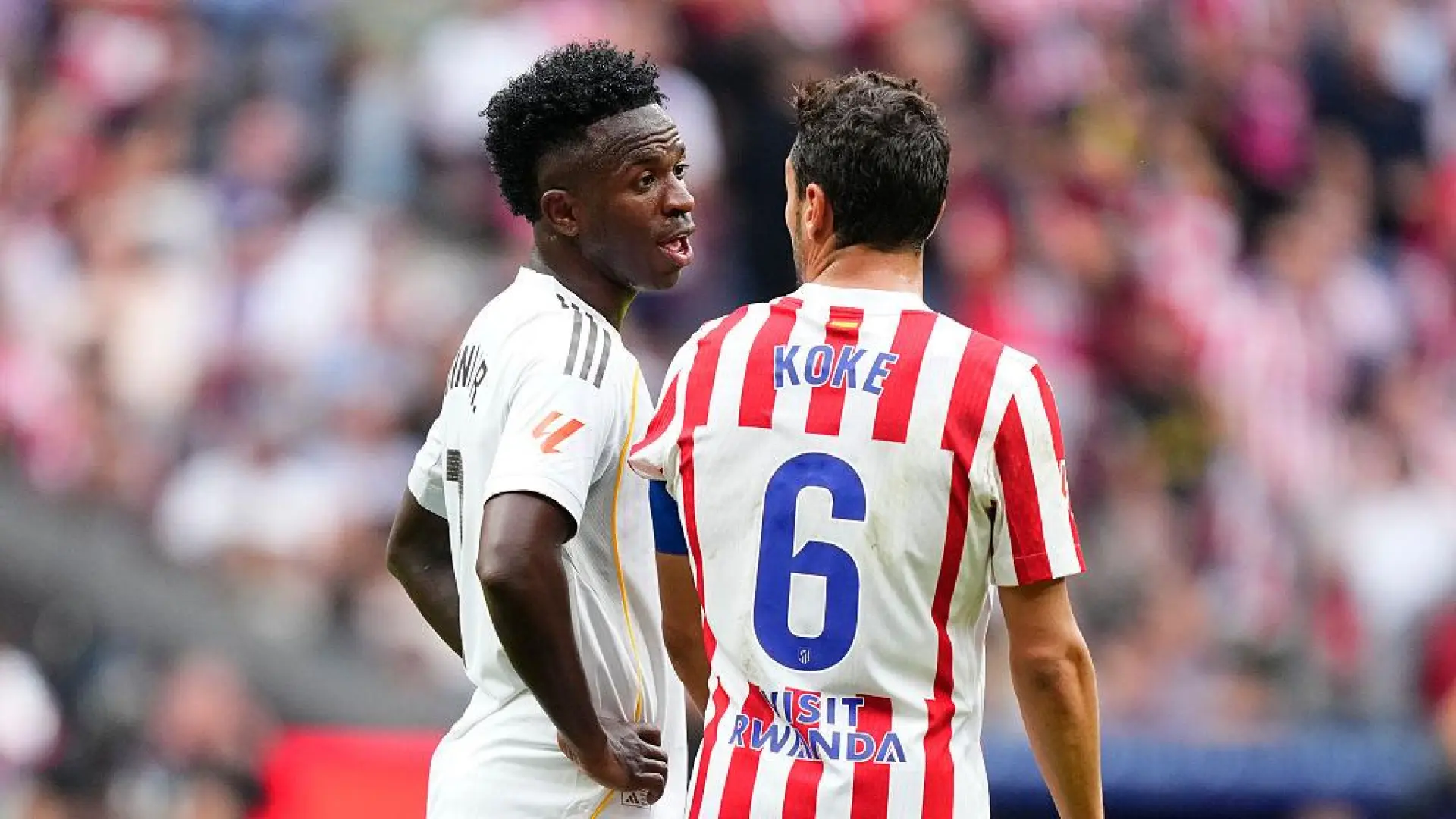 El intenso pique entre Vinícius y Koke en el derbi: "El mejor... te come la tostada"