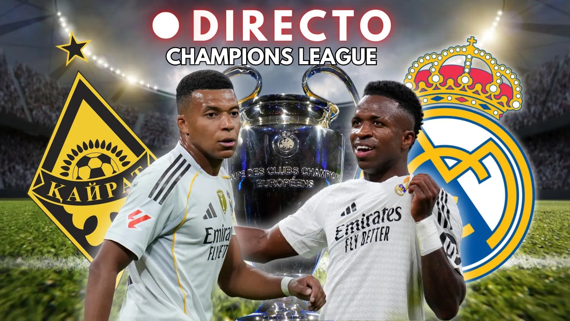 Kairat Almaty - Real Madrid de Champions League, en directo: marcador, goles y resultado de la jornada 2
