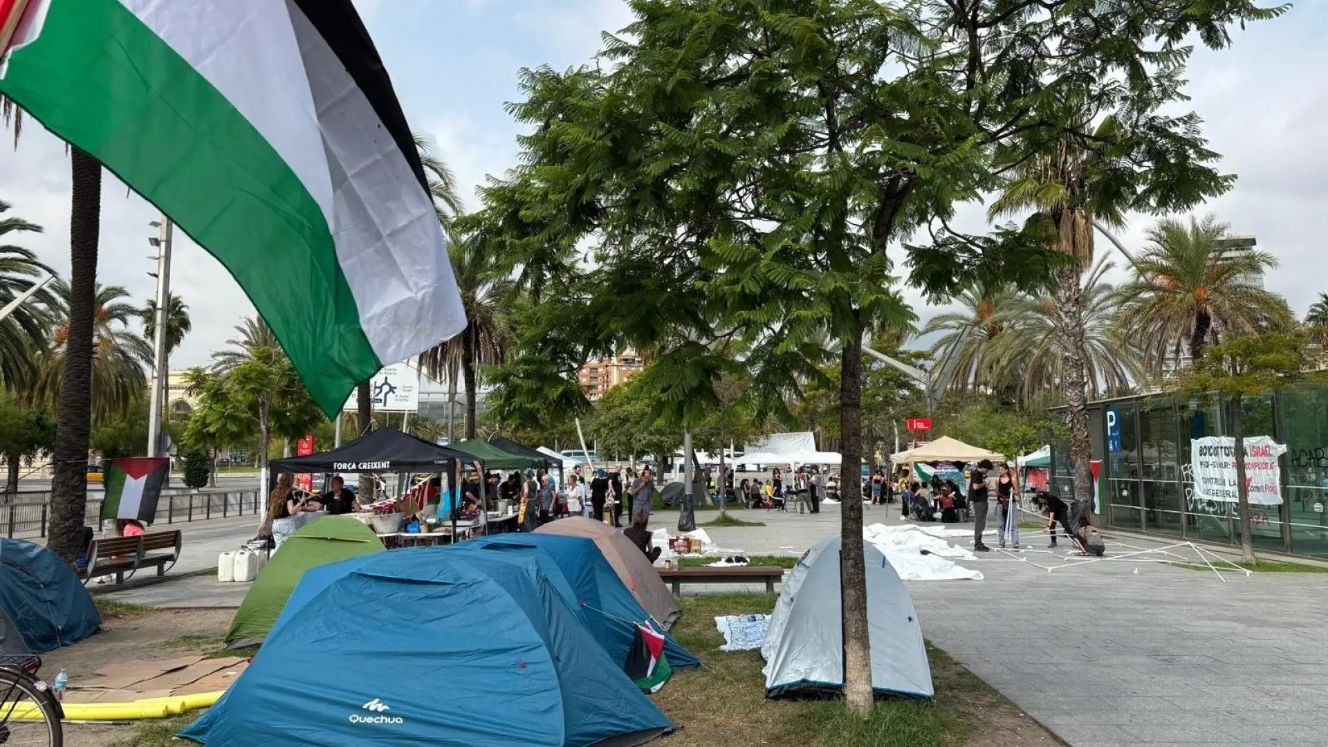 Se levanta la acampada propalestina en el Port de Barcelona para "volcar los esfuerzos" en la huelga general del 15 de octubre
