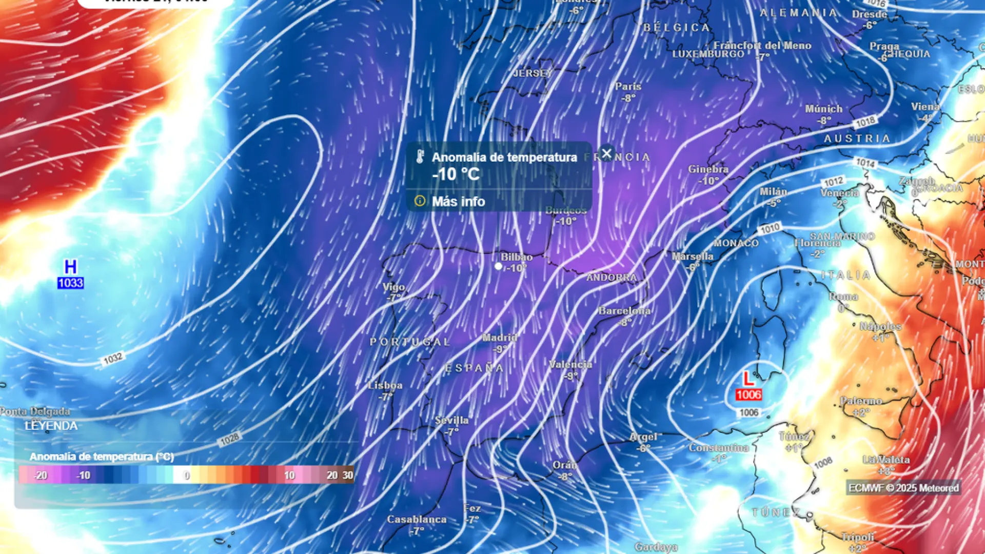 El invierno se adelanta: una masa de aire ártico dejará nieve y desplomará las temperaturas en toda España