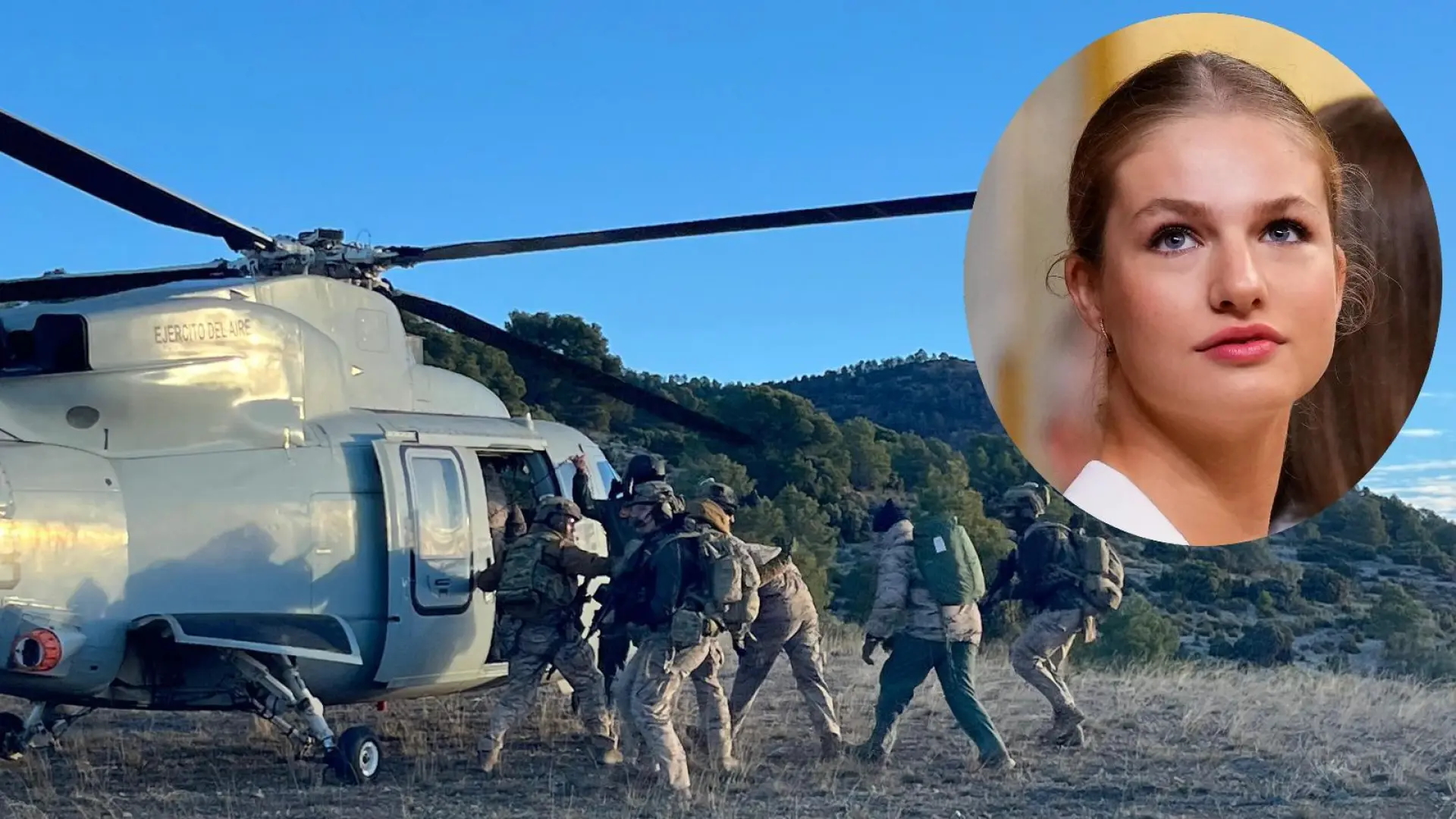 Leonor pone en práctica técnicas de supervivencia, evasión y extracción en escenarios hostiles