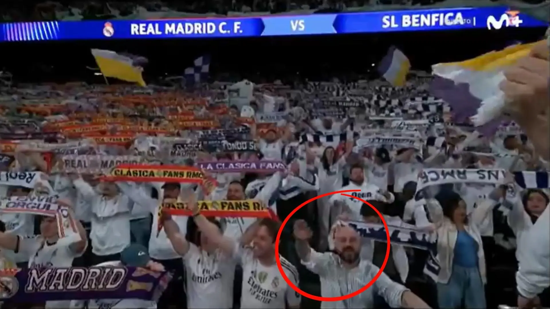 Expulsado del Bernabéu un aficionado del Real Madrid por hacer el saludo nazi en la Grada Fans