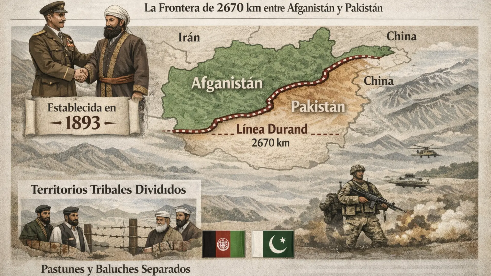 La línea Durand: así el límite entre Pakistán y Afganistán que desangra a Asia central y es clave para el conflicto entre ambos