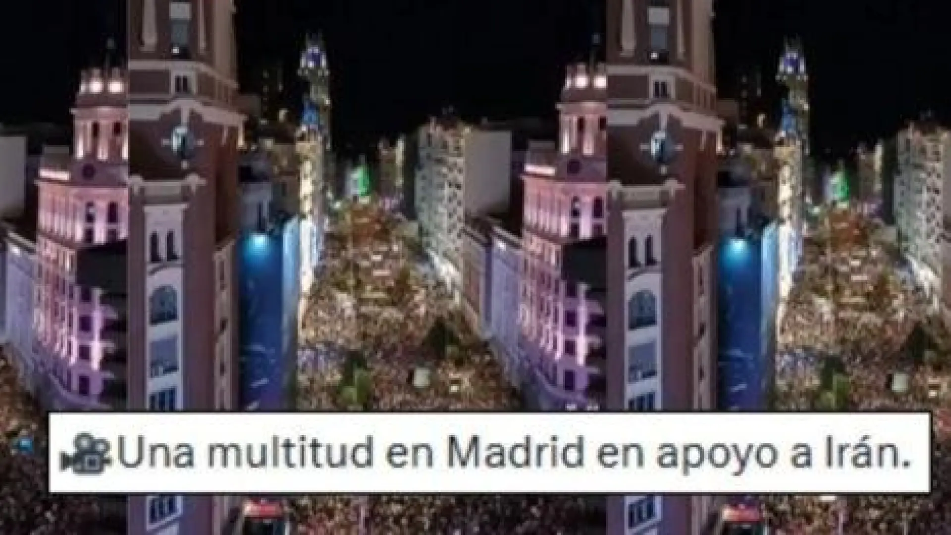 Este vídeo no es de una manifestación reciente en apoyo a Irán: son imágenes de 2025 de una protesta por Palestina