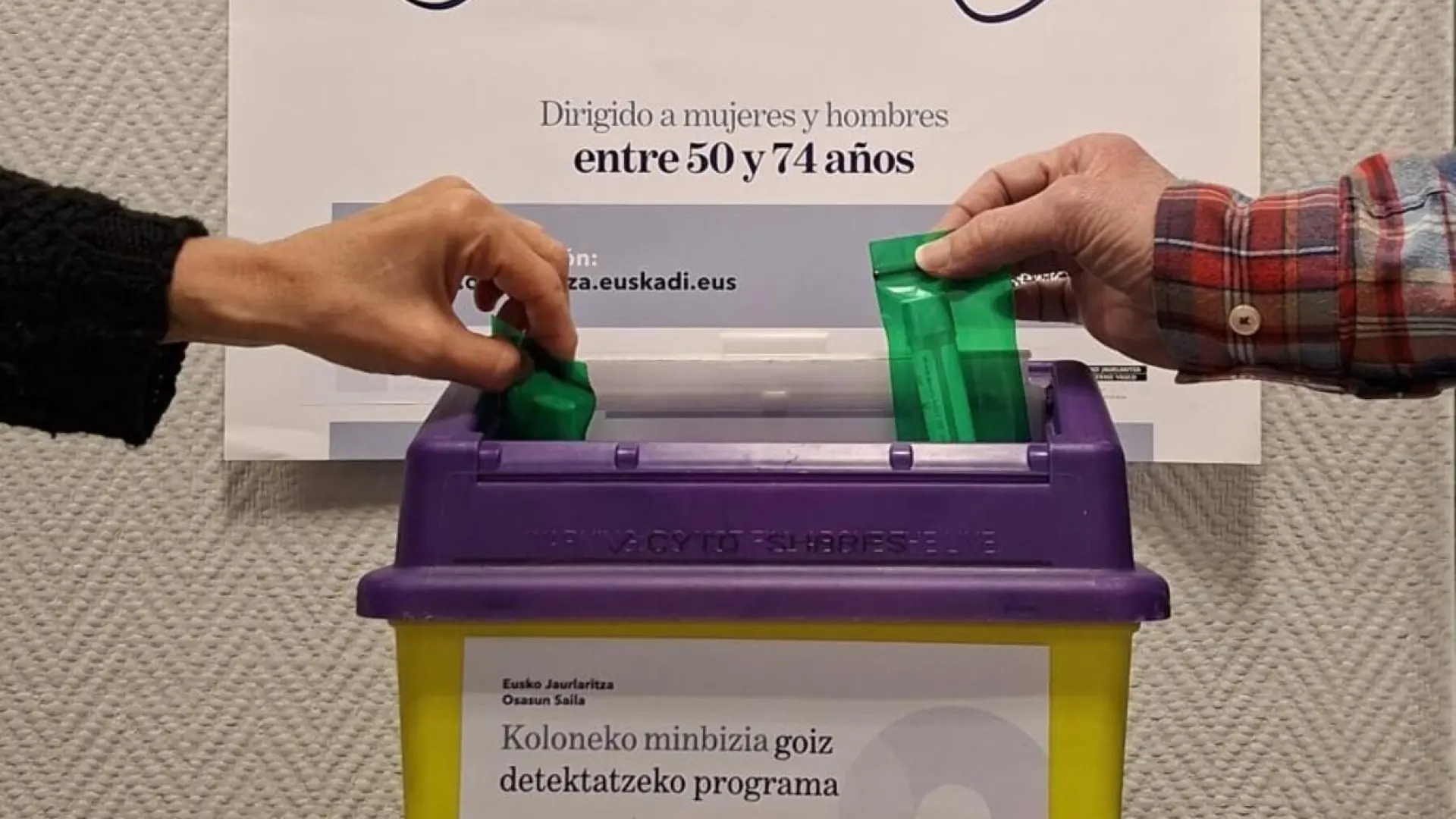 La tasa de cáncer colorrectal se duplica entre los 70 y 74 años tras ampliarse el cribado en Euskadi