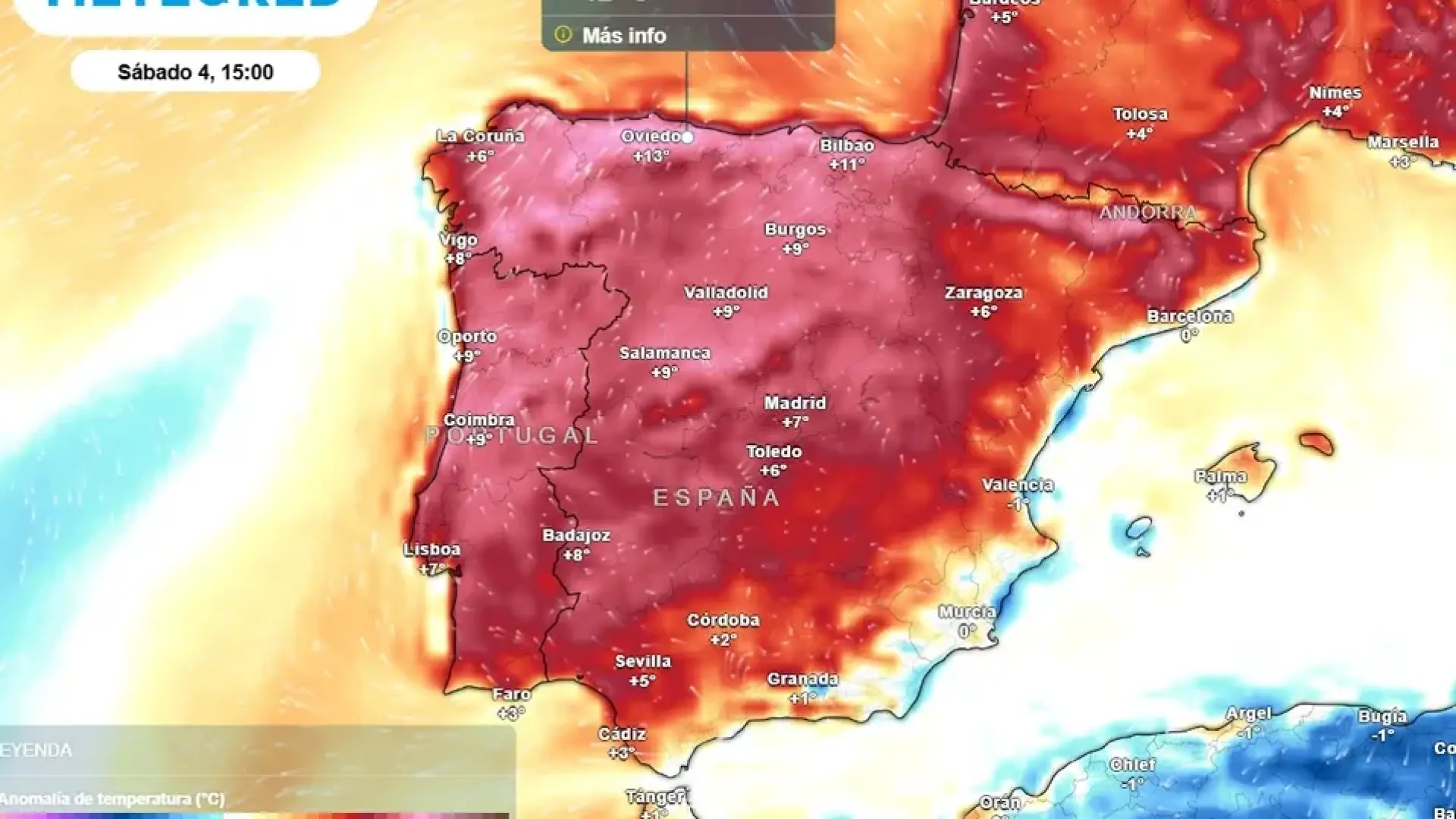 Las zonas del norte de España que experimentarán mañana un subidón térmico de más de 10 grados