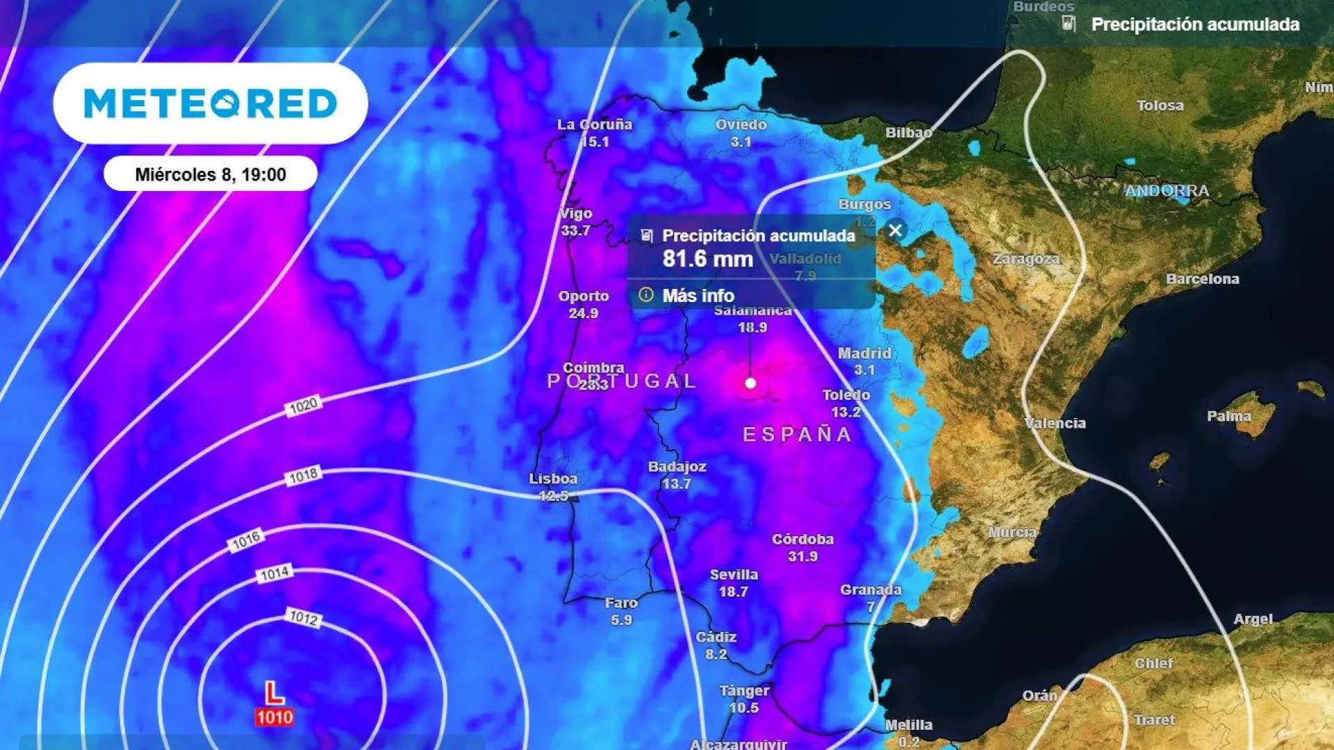 La llegada de una borrasca atlántica dejará lluvias en una semana marcada por la calima y con temperaturas propias de junio