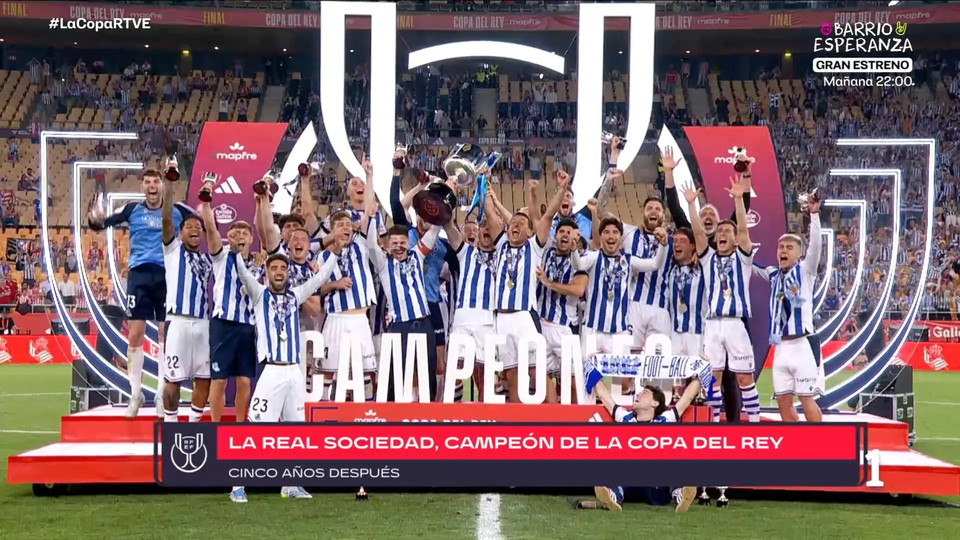 Casi 4,3 millones de espectadores vieron la final de la Copa del Rey en La 1