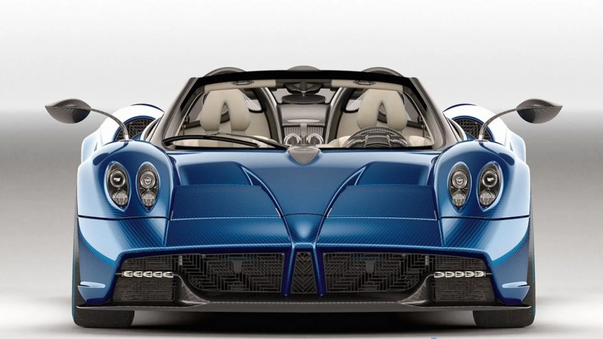 interior pagani huayra azul