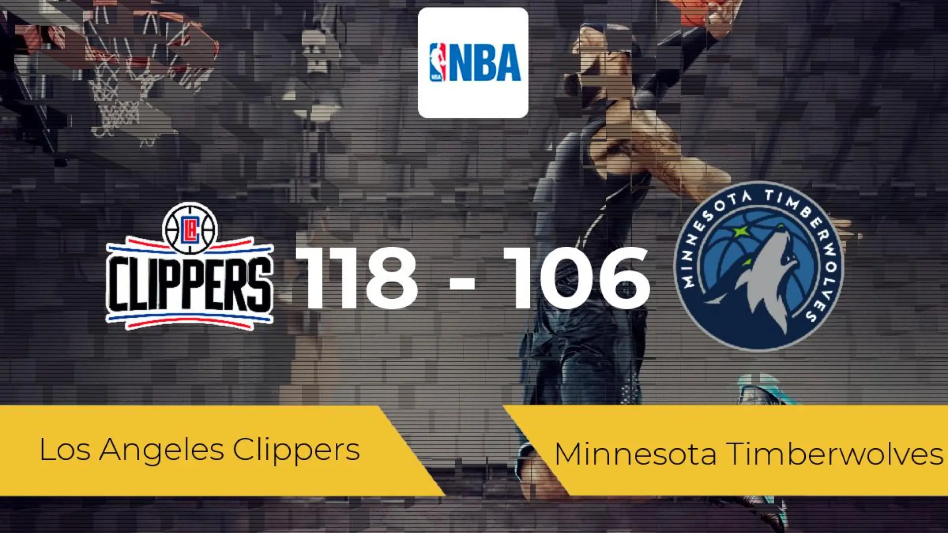 Dynamic Timberwolves 109-106 Clippers (7 Dec, 2025) Box Score Capture Photography