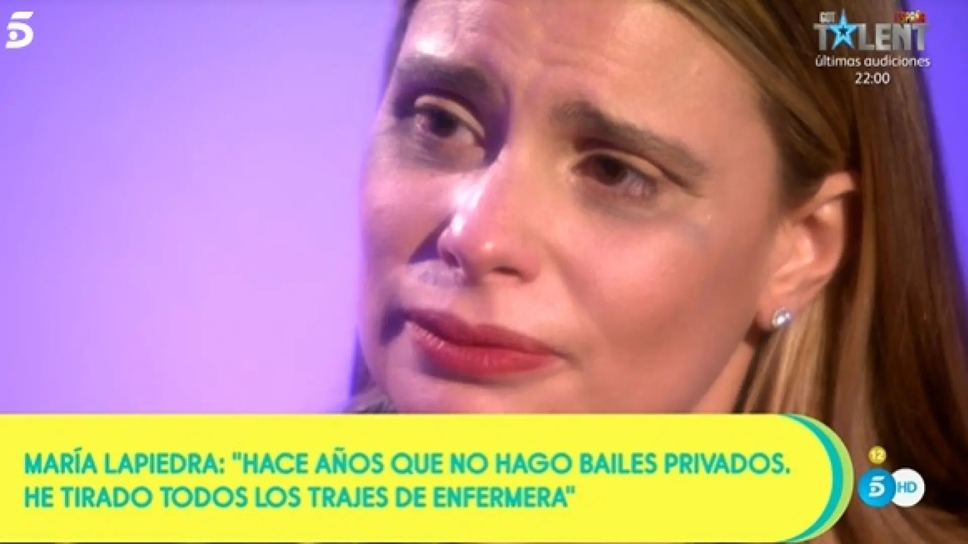 María Lapiedra se derrumba en 'Sálvame' y niega su regreso a los