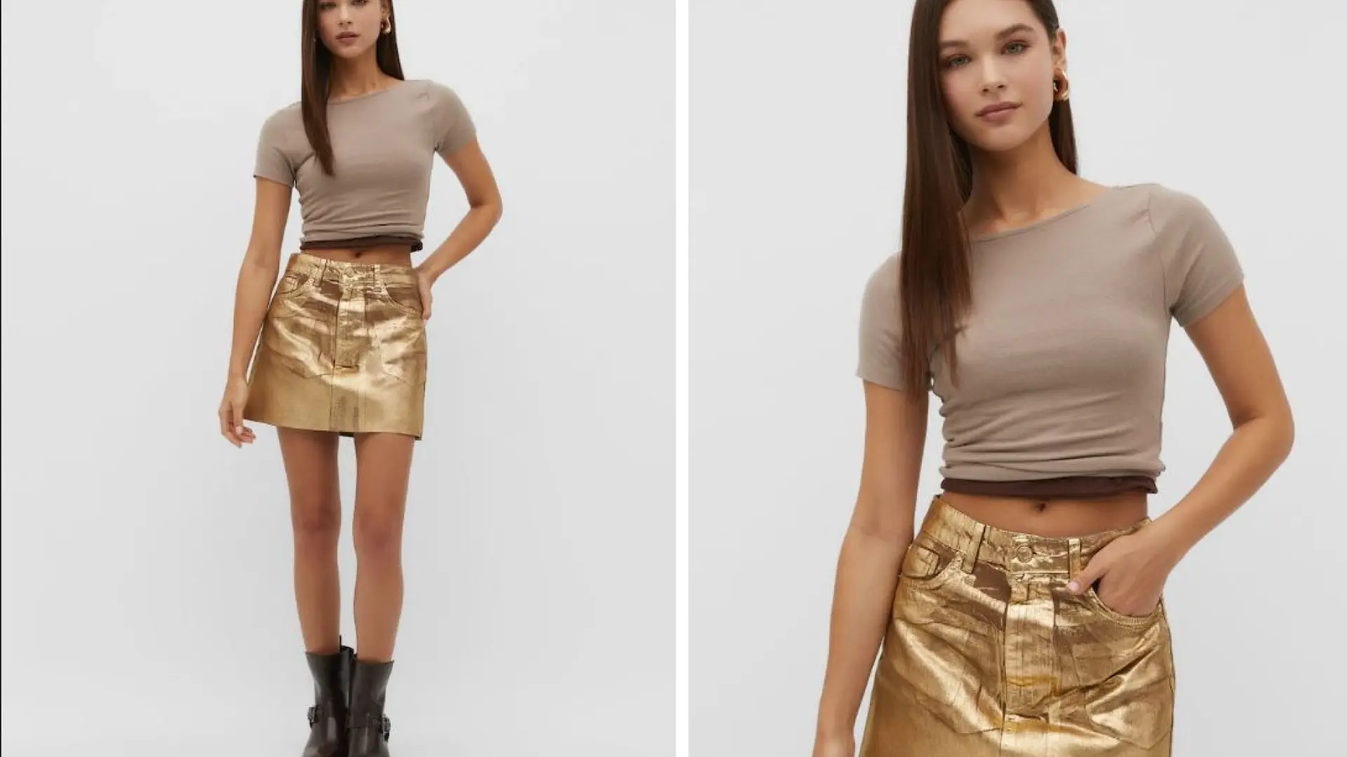 Sfera tiene la falda dorada 'low cost' que mejor sienta a las mujeres