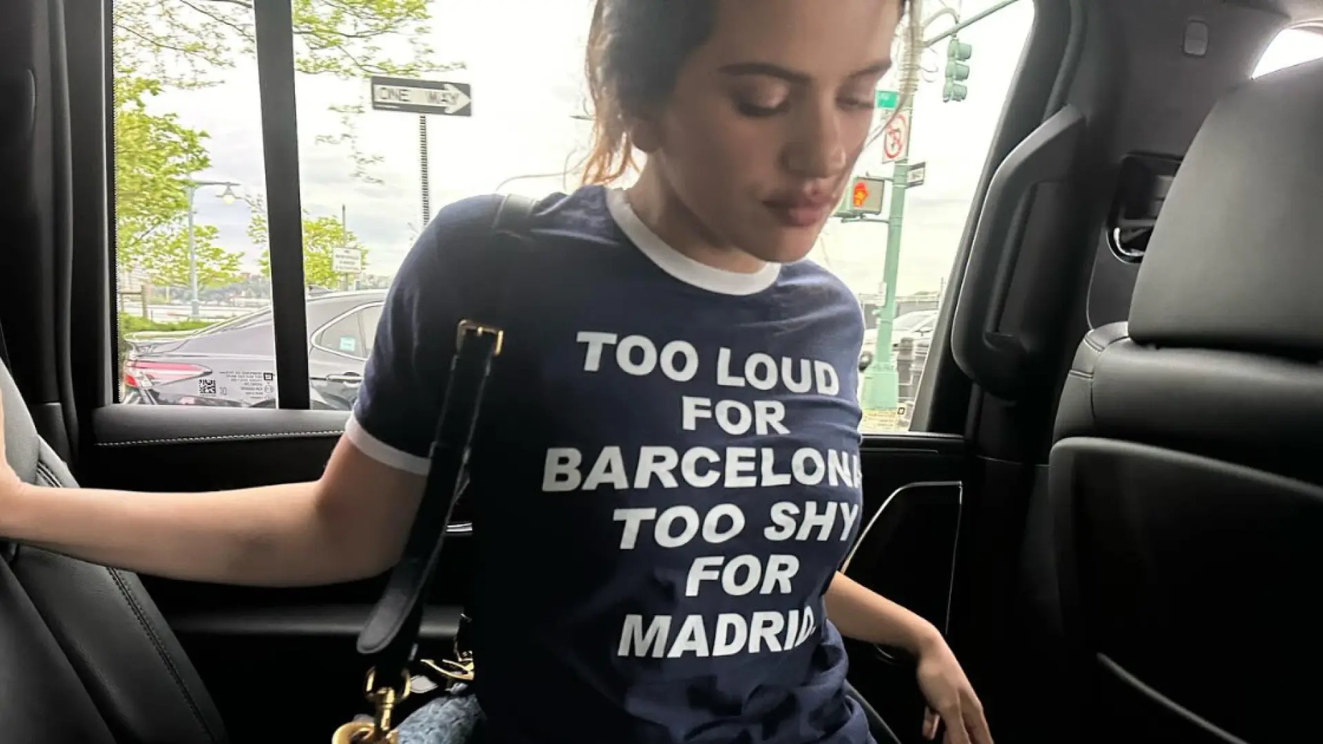 
         Rosalía impacta con un vestido de rejilla transparente y pelo mojado 
    