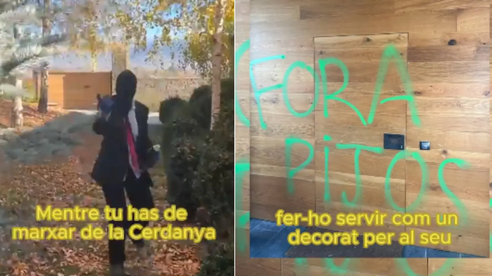 El chalet de Gerard Piqué en la Cerdanya, asaltado por las juventudes de la CUP: "Fuera pijos"