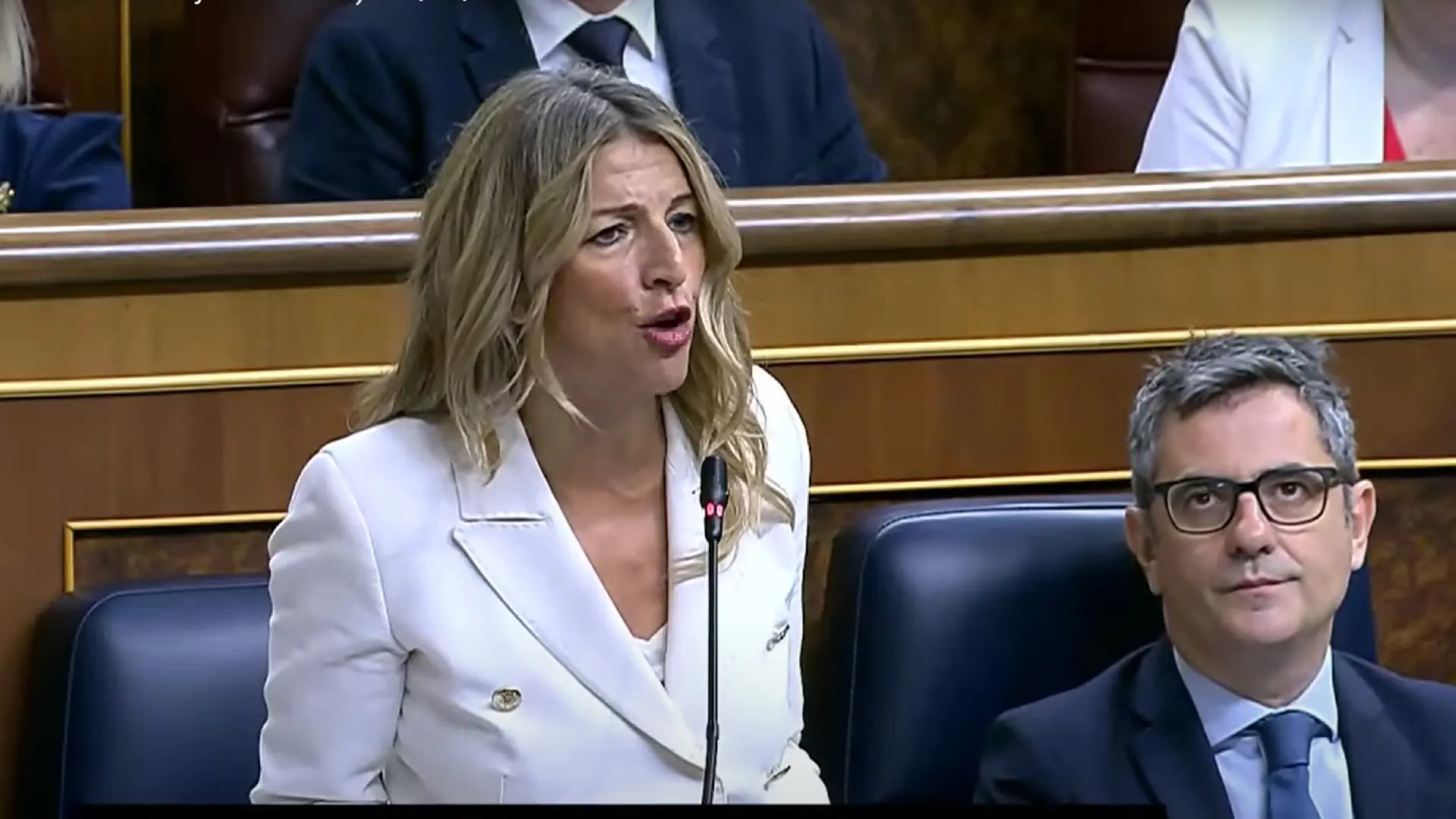 Bronca sesión de control en el Congreso con gritos de "¡Cómplice!" a Díaz y de "¡Dimisión!" a Bolaños