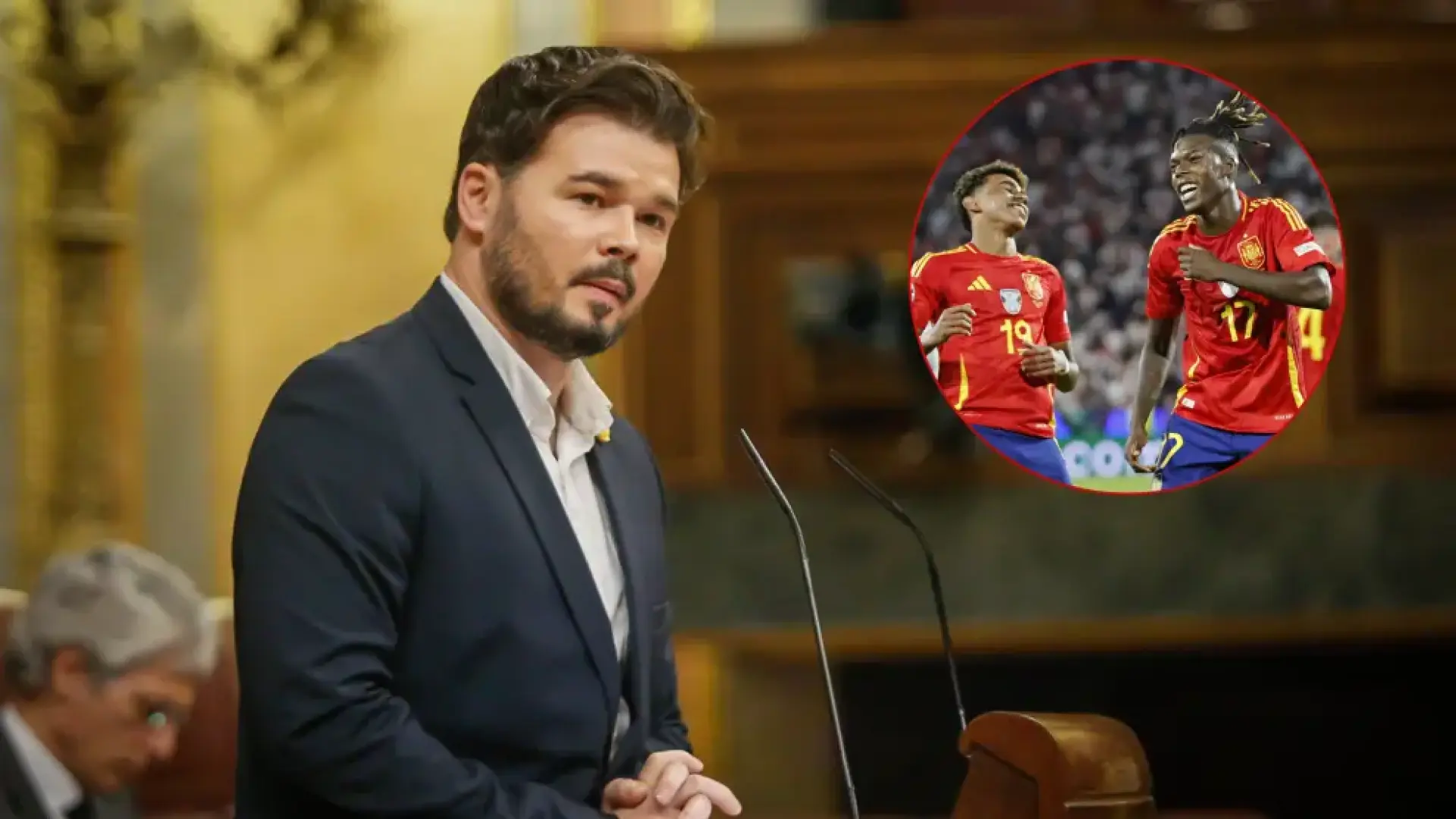 La pregunta de Rufián a VOX en el Congreso: "¿A Lamine Yamal y Nico Williams también queréis expulsarlos de España?" thumbnail