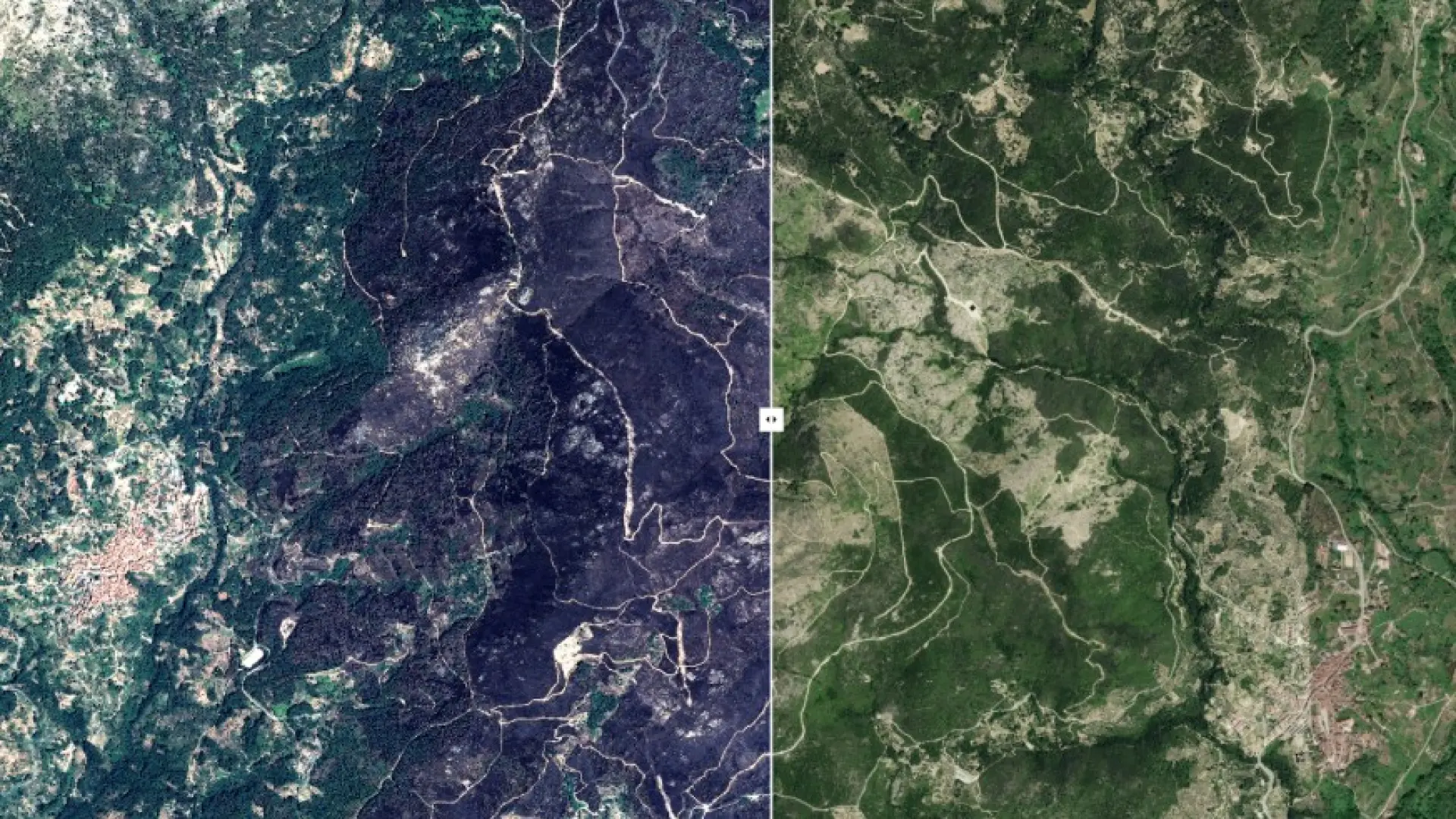 El antes y el después de los incendios en Ávila: esta es la tecnología que se esconde detrás de las imágenes