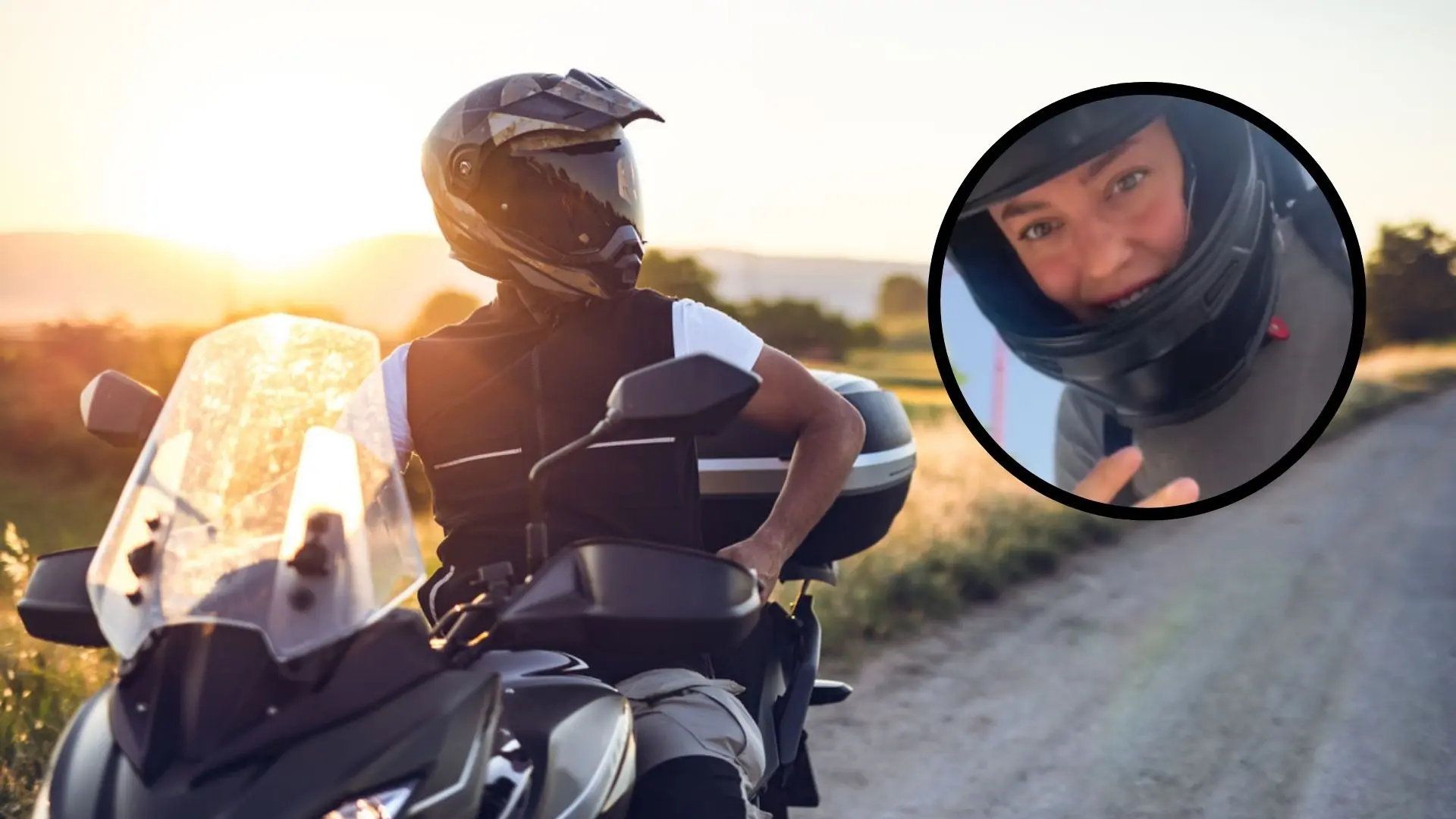 Un guardia civil fuera de servicio advierte a una joven de los peligros de no ir correctamente equipado en moto en verano