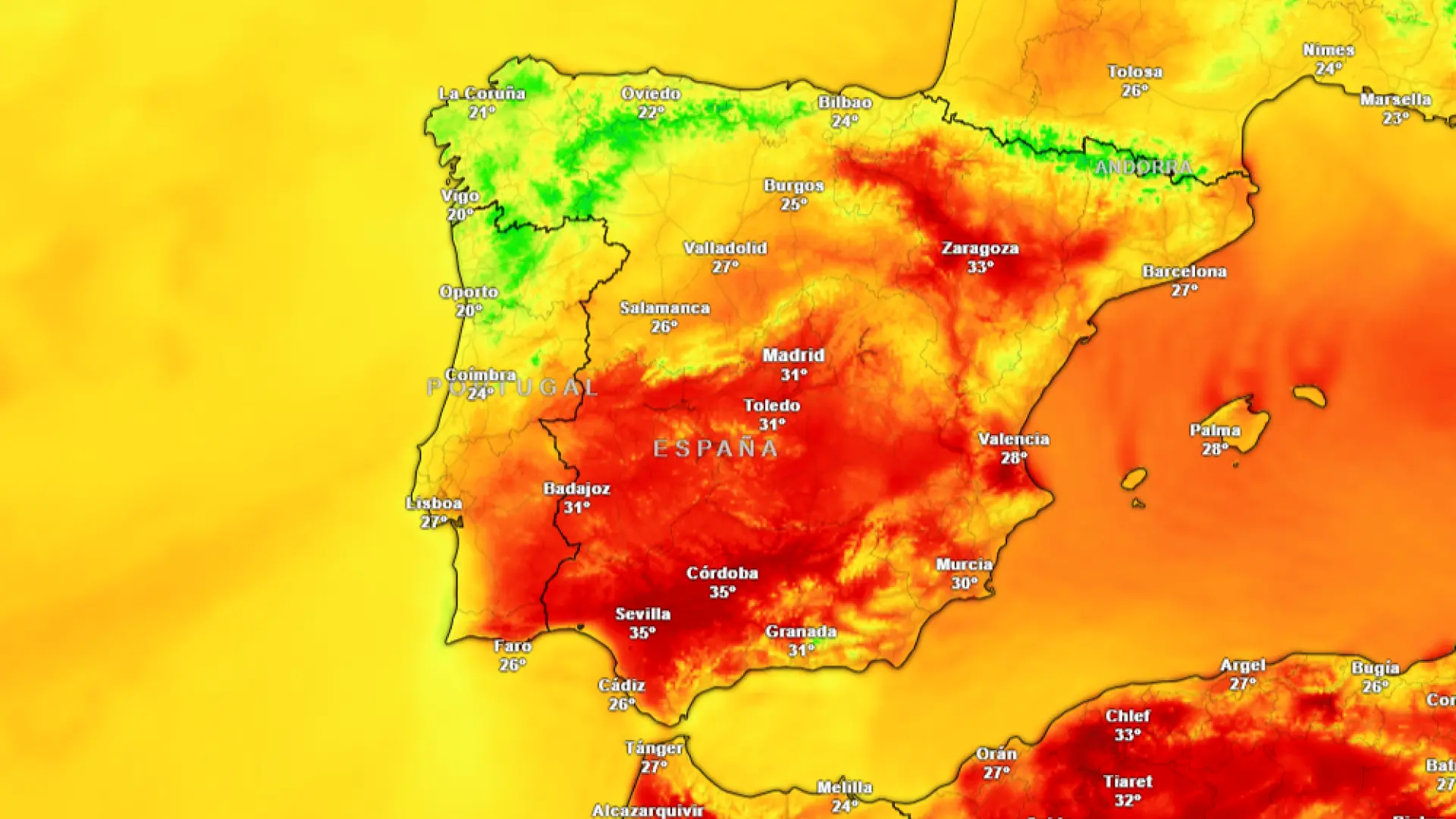 Vuelven las lluvias y el viento al norte mientras el calor regresa al resto de España