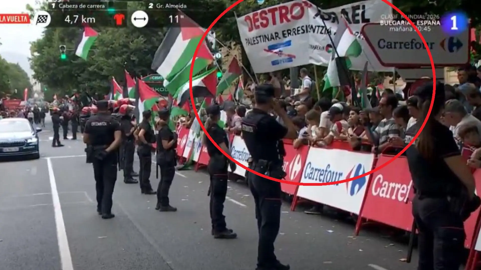Enfado de Israel por las protestas en la Vuelta: "El odio que estamos viendo no es político, es un llamamiento a la destrucción de un país"