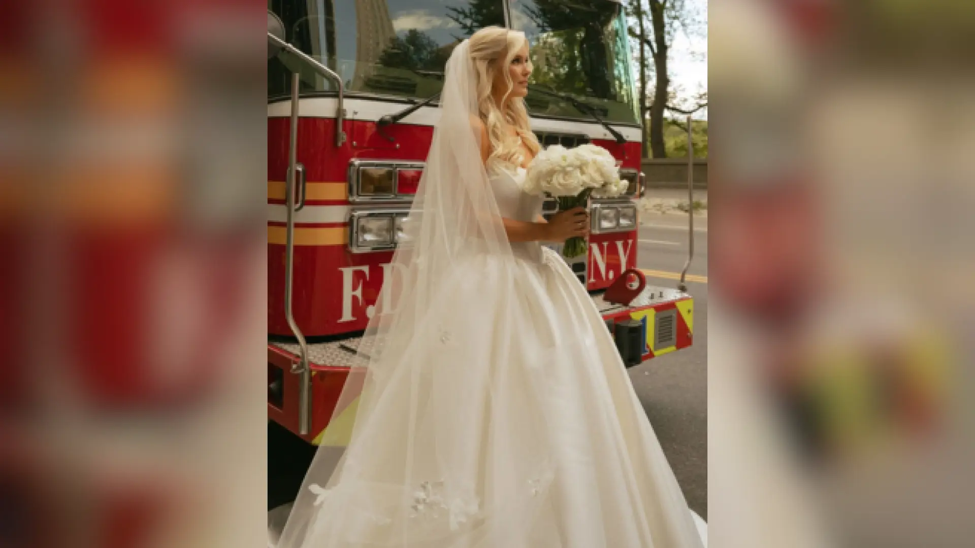 El emotivo homenaje del departamento de bomberos en la boda de la hija de uno de sus compañeros, fallecido en el 11-S