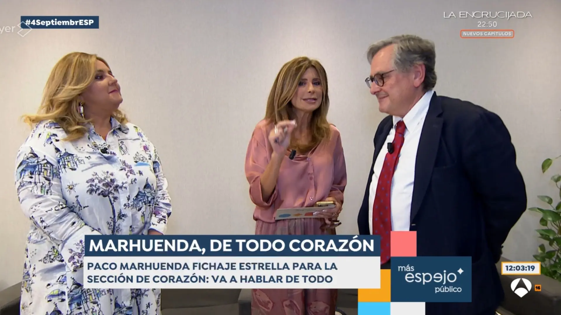 Gema López convence a Paco Marhuenda para formar parte de la sección de corazón de 'Espejo Público'