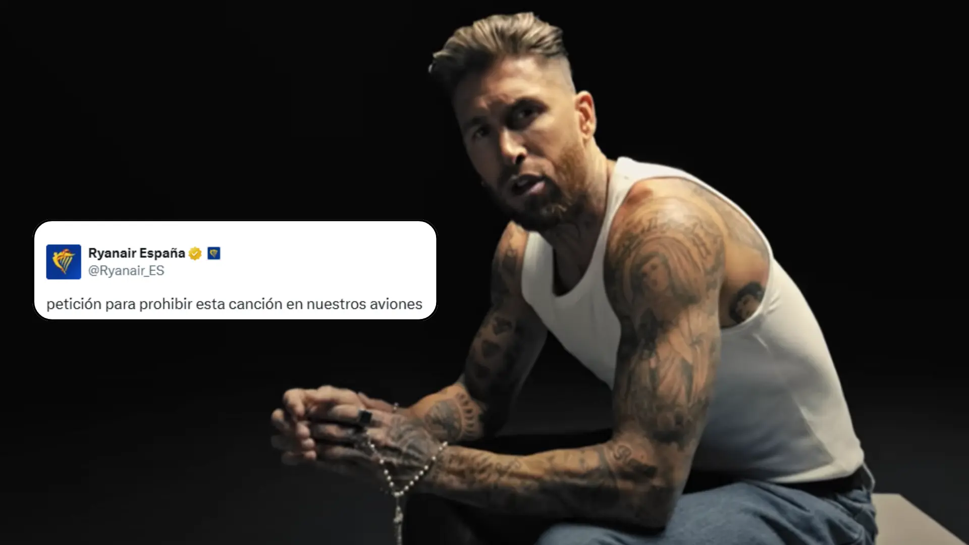 Sergio Ramos vacila a Ryanair y le devuelve el ataque: "¿Habéis puesto ya altavoces en vuestros aviones?"