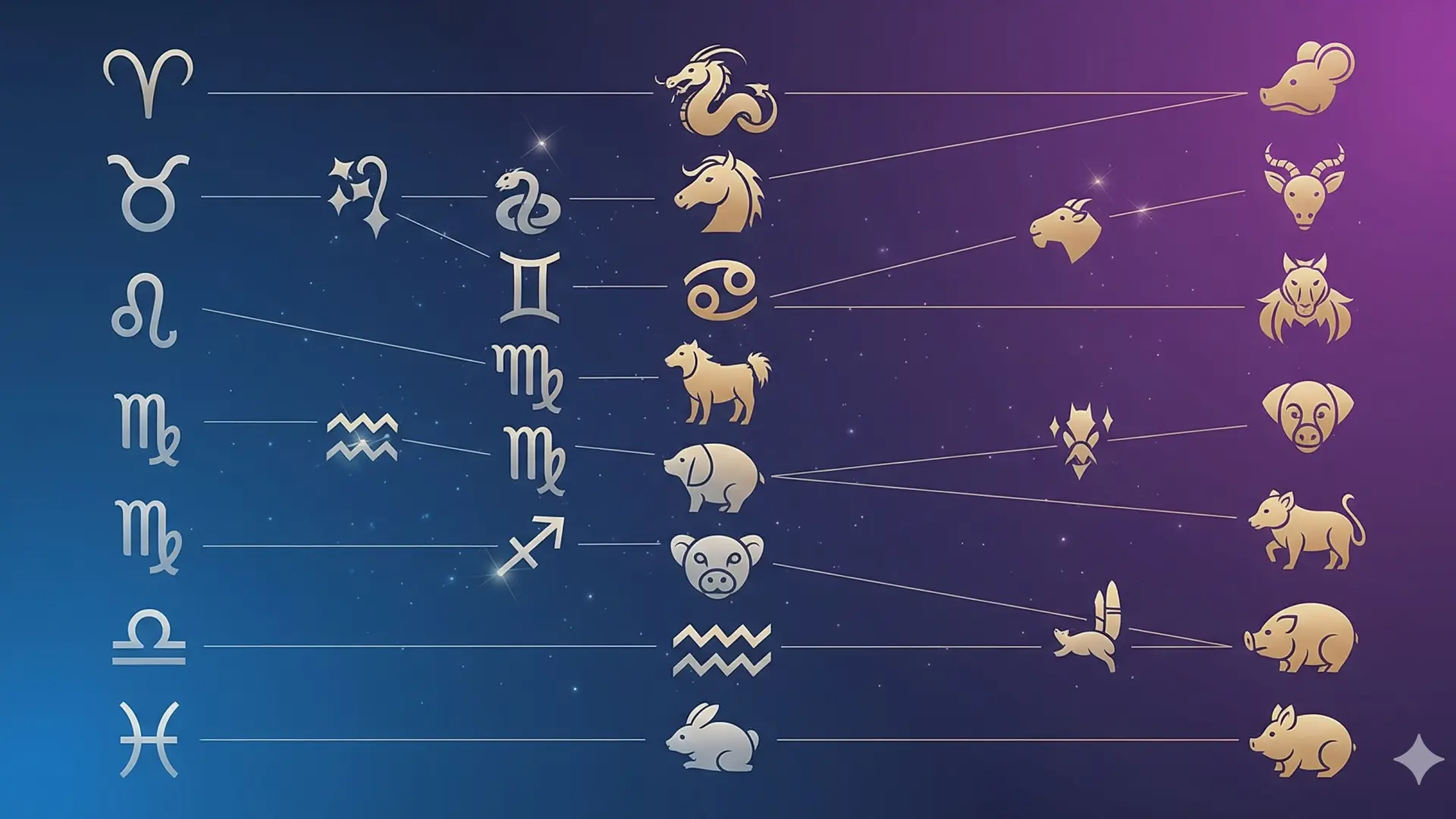 Los signos del zodiaco frente al horóscopo chino: descubre los puntos de afinidad con tu animal