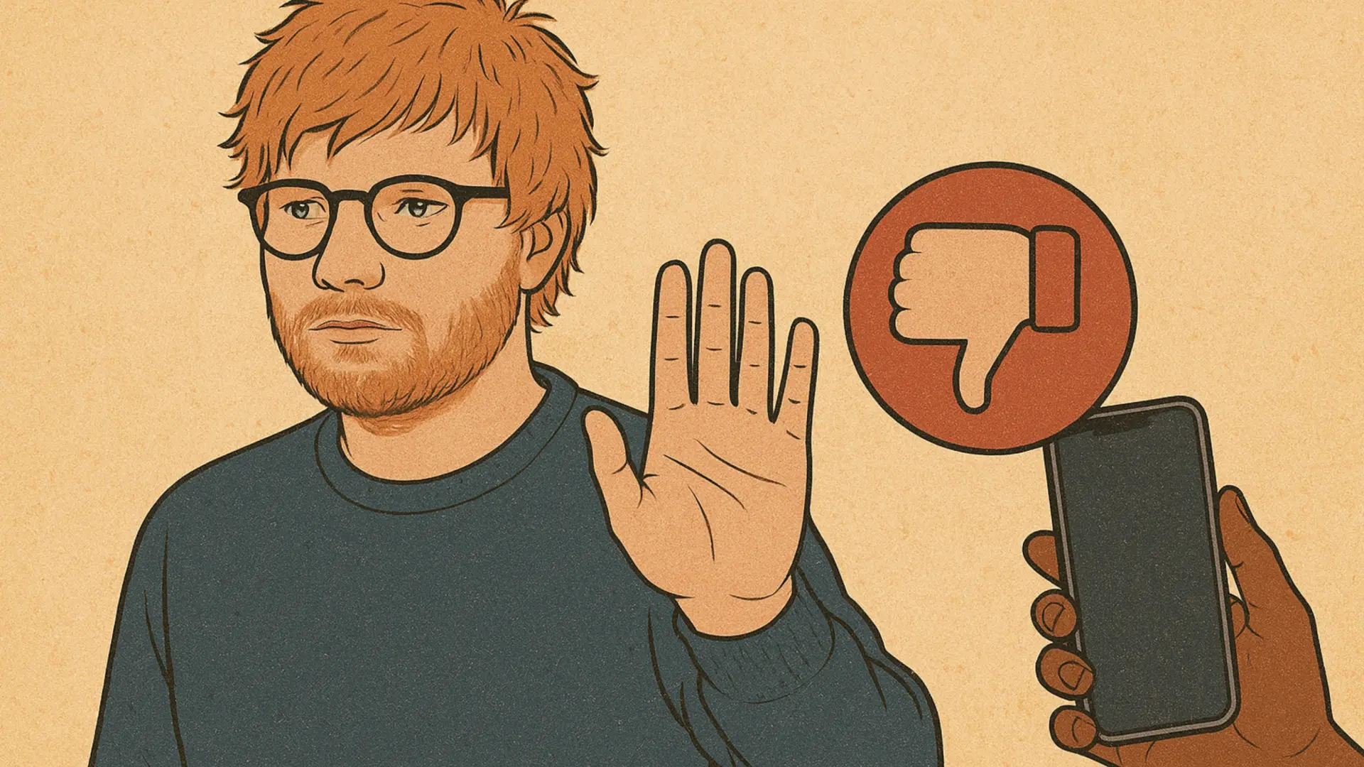 Ed Sheeran y otros famosos que no tienen móvil