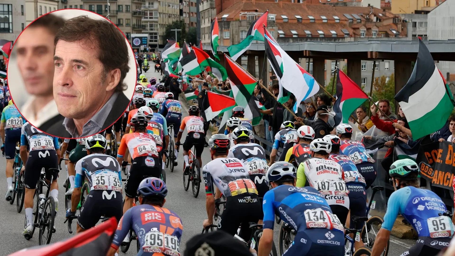 El polémico comentario de Pedro Delgado, leyenda del ciclismo, durante La Vuelta: "Qué negocio el que haya vendido las banderas"