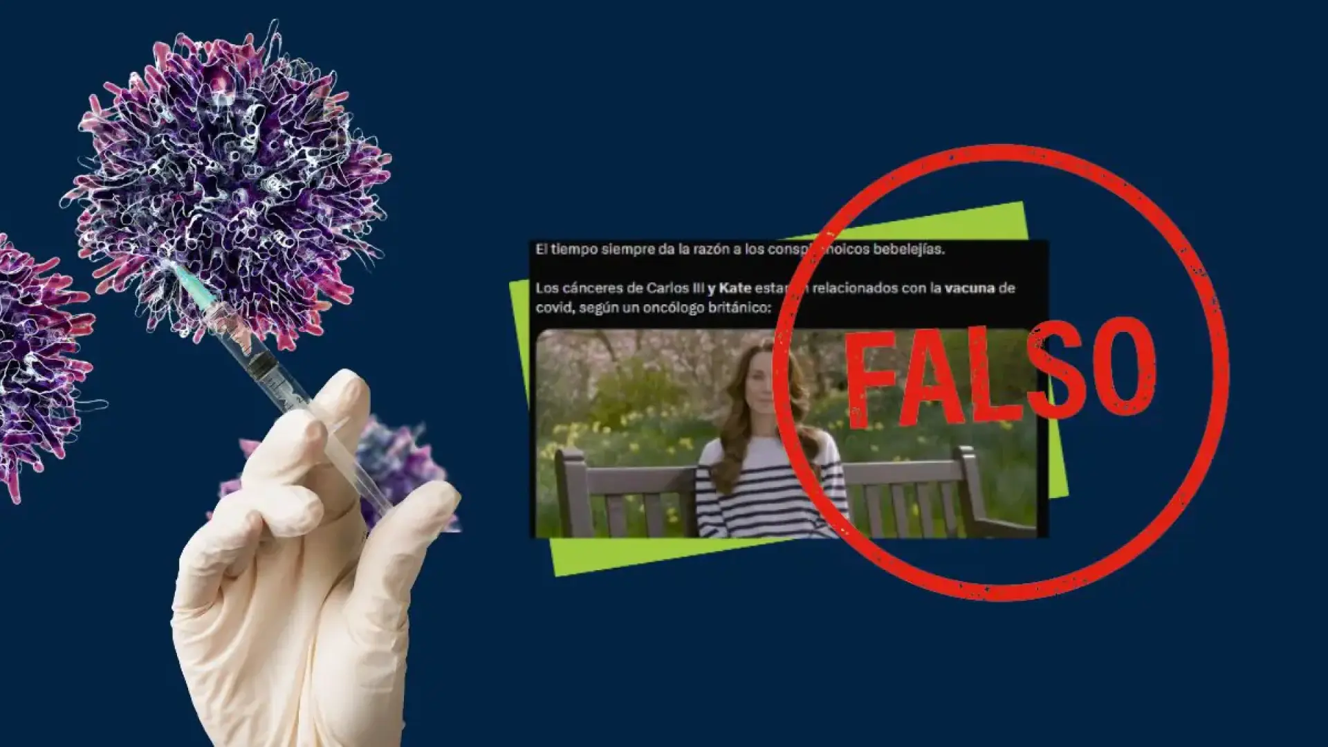 Es falso: no hay relación entre la vacuna de la covid y el cáncer de la Princesa de Gales
