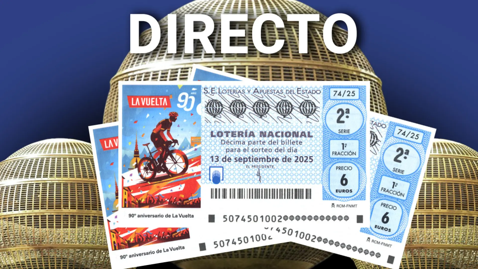 Sorteo de la Lotería Nacional del sábado 13 de septiembre, en directo: resultados y premios