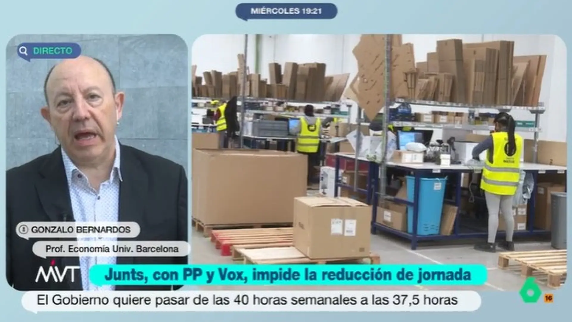 Gonzalo Bernardos, economista, sobre la reducción de la jornada laboral: "Salimos perdiendo con el modelo de los años 60"