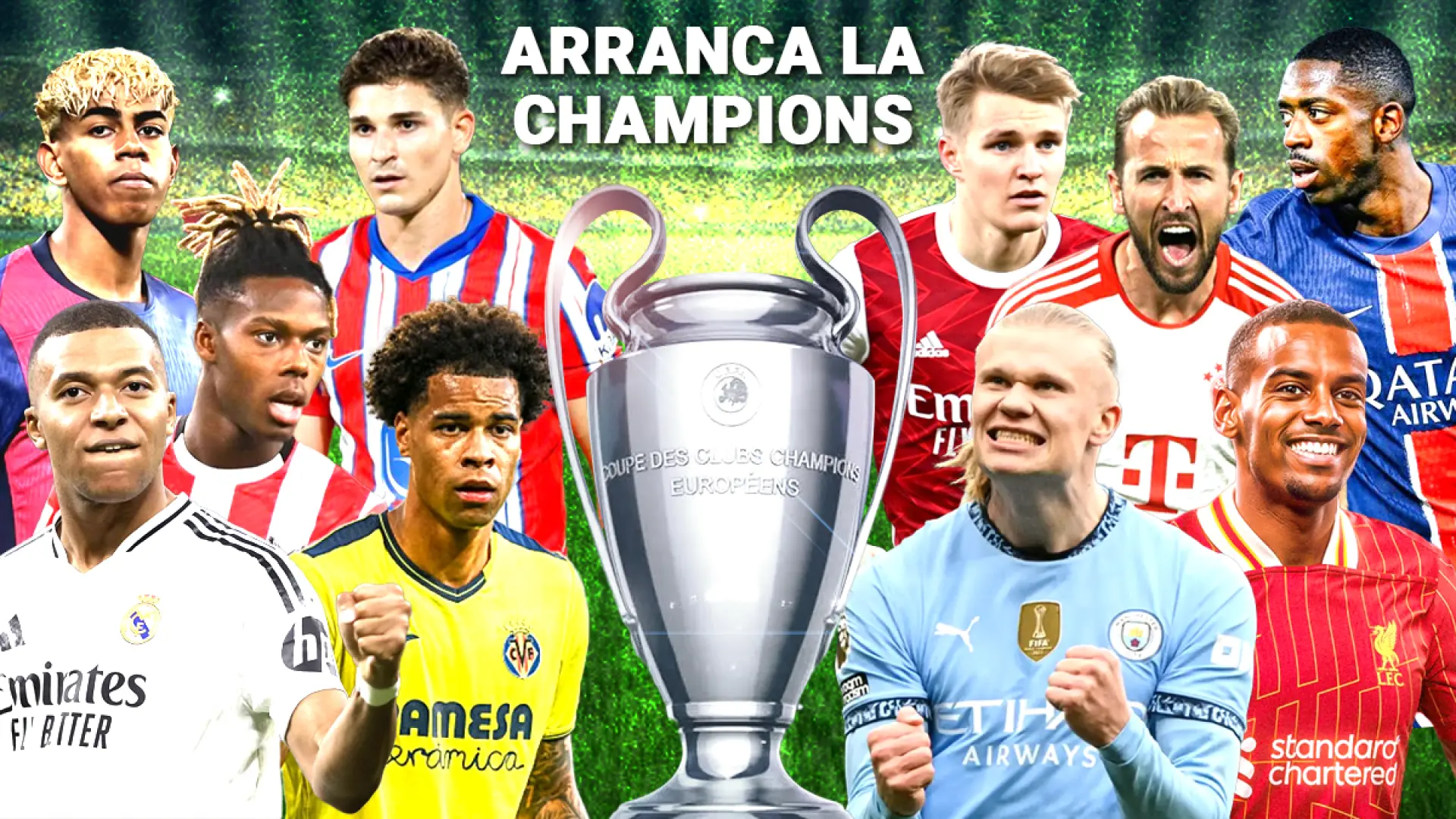 Vuelve la Champions: Real Madrid, Atlético, Barça, Villarreal y Athletic sueñan con desbancar al PSG y a los titanes ingleses