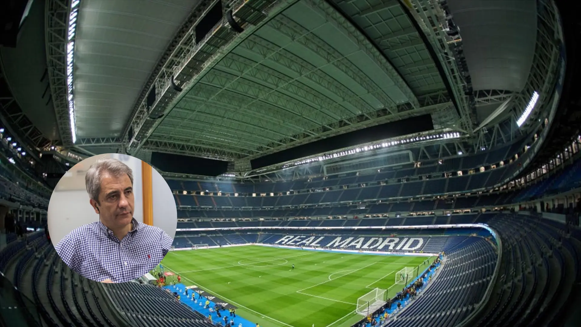 La queja de Manolo Lama por el calor en el Santiago Bernabéu: "Esto es una sauna, no entiendo por qué quieren el techo tapado"