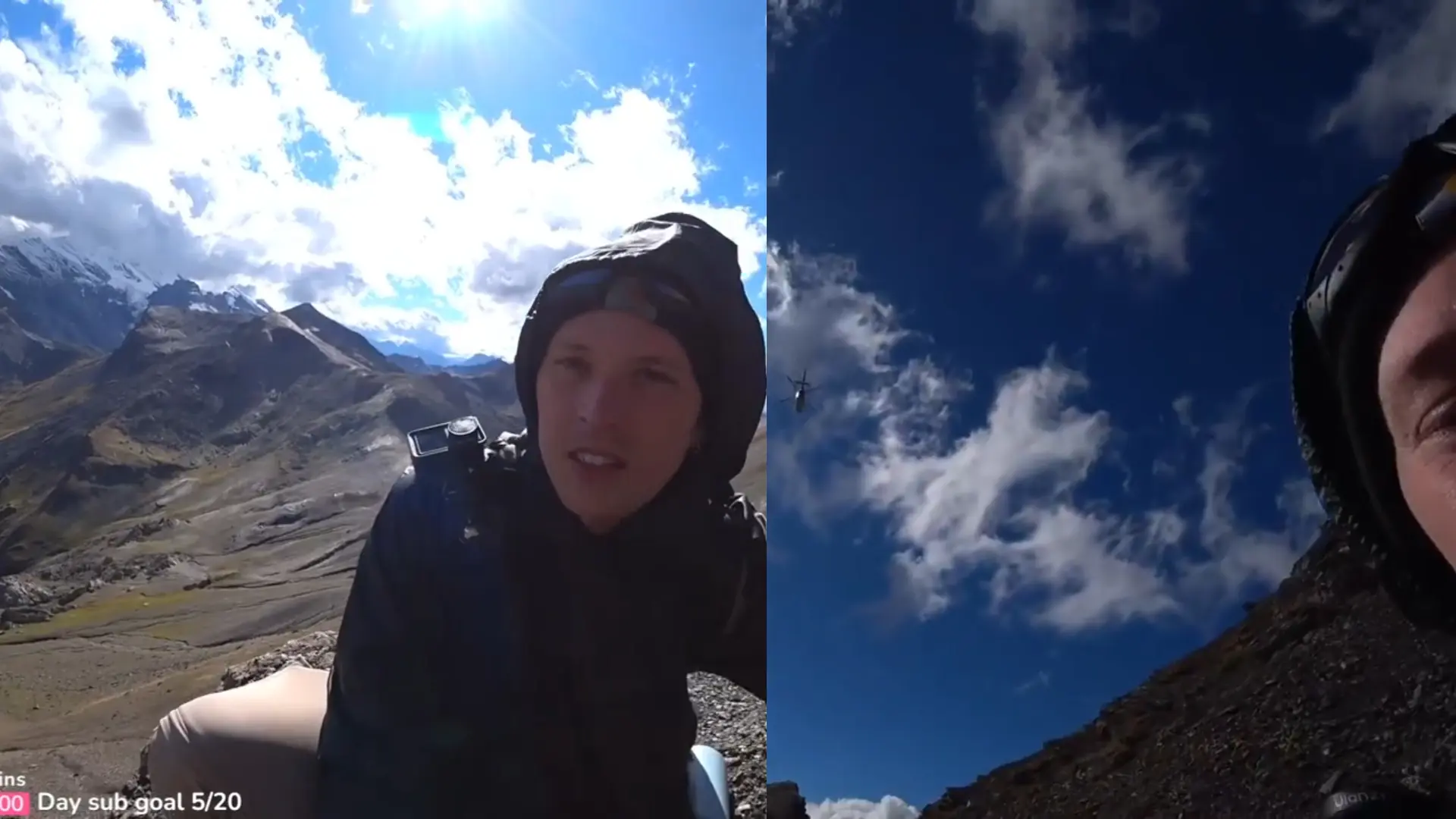 Rescatan en helicóptero a dos 'streamers' que quedaron atrapados en los Alpes suizos durante un directo en Twitch