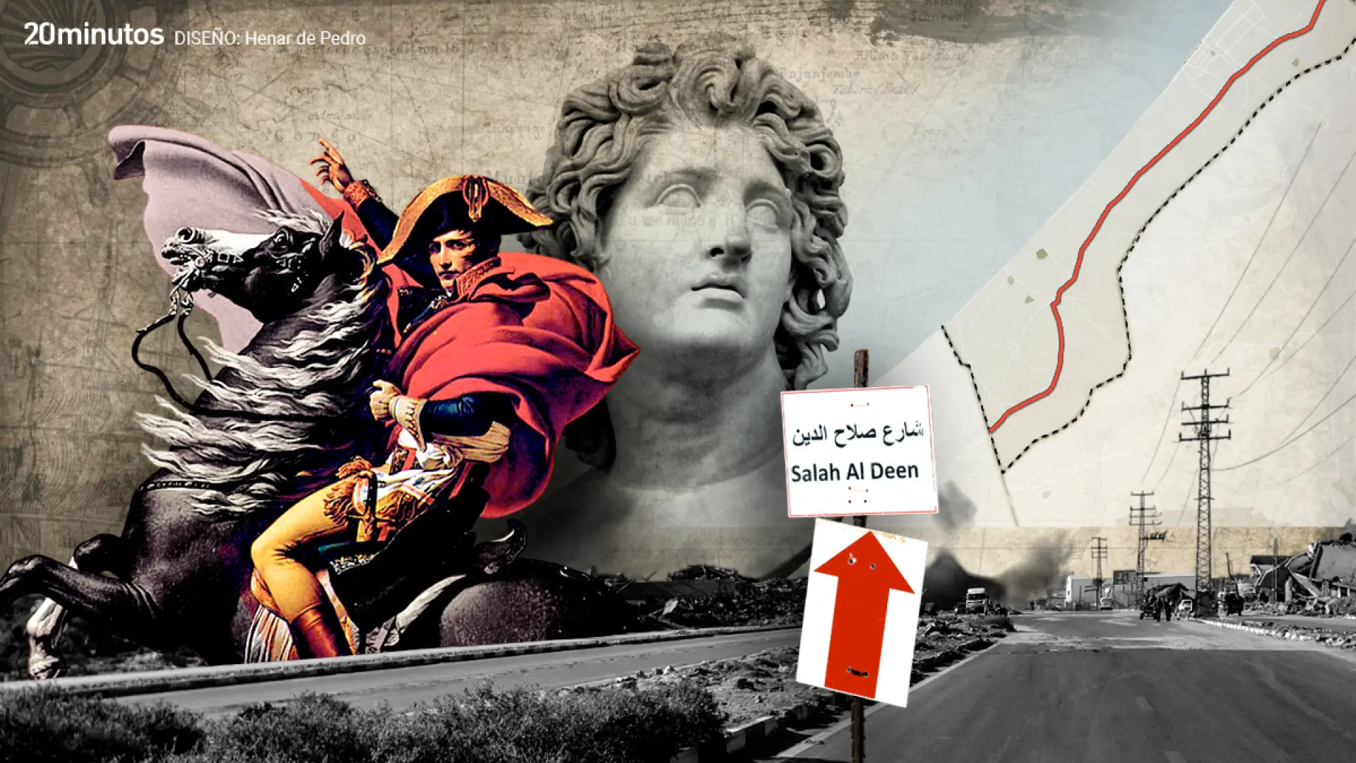 Así es la histórica ruta de Saladino usada por Alejandro Magno y Napoleón... y que ahora ha servido a los gazatíes para huir de las bombas