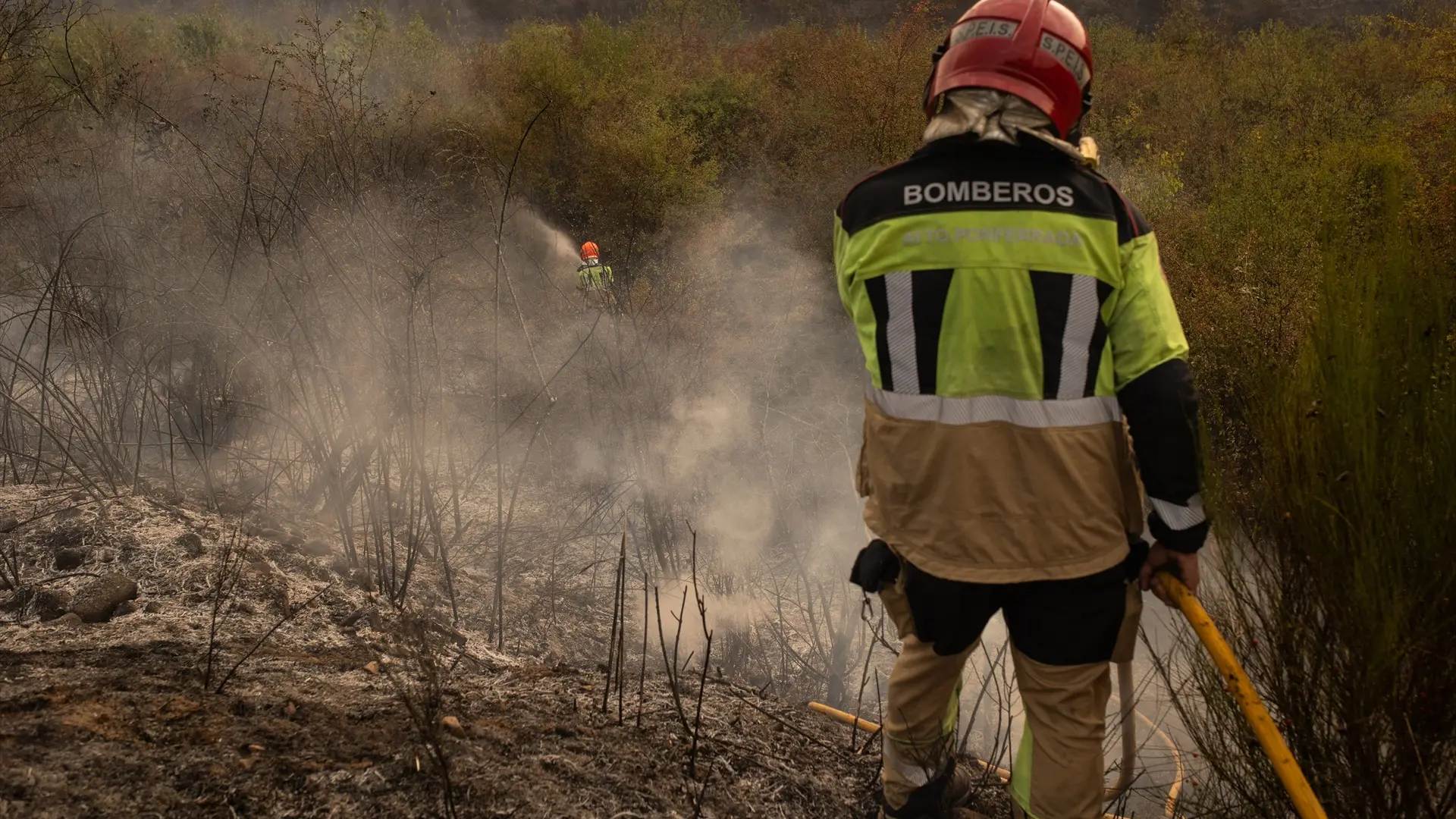 Muere un hombre en un incendio forestal en la localidad leonesa de Villarejo de Órbigo