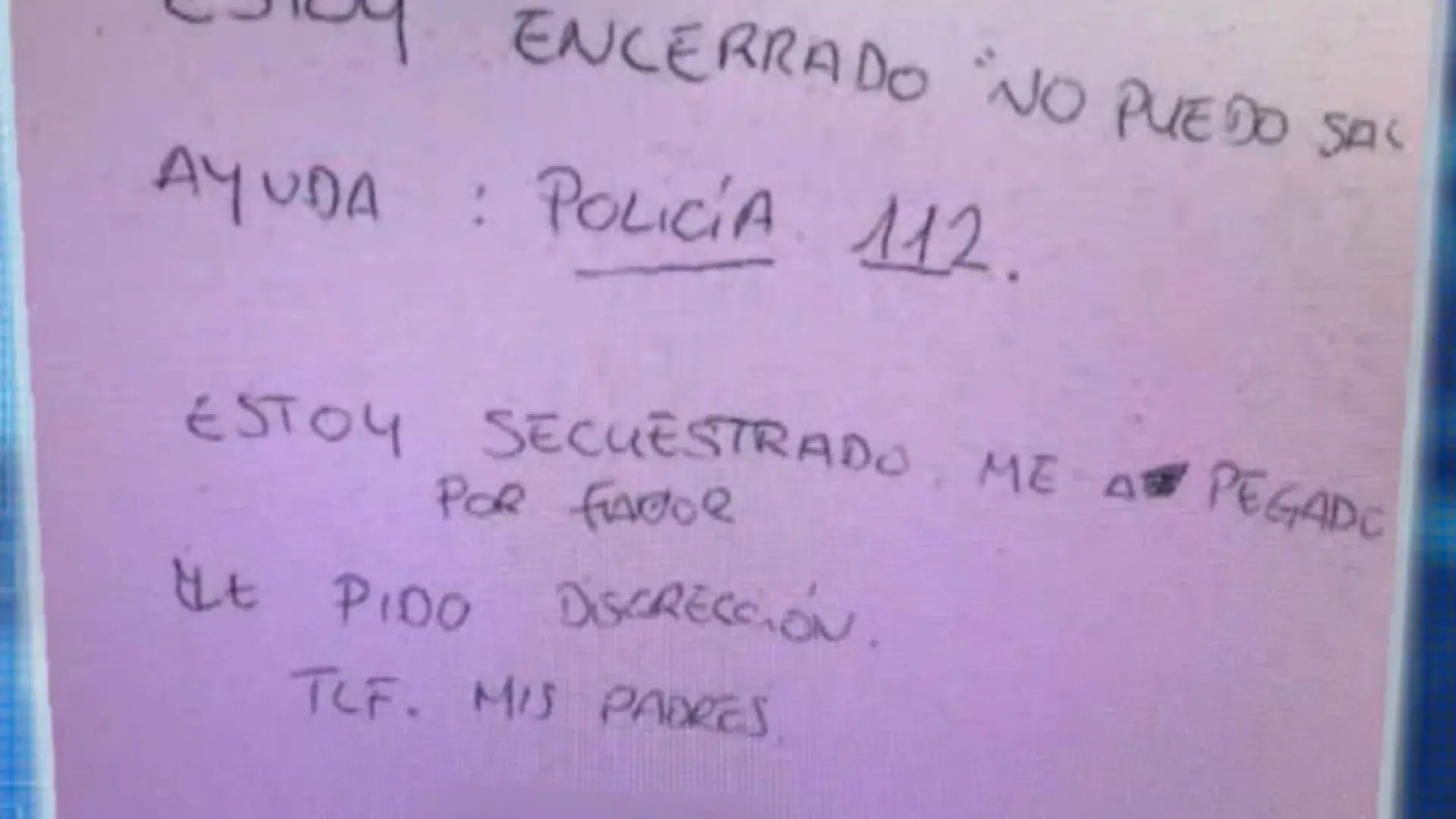 Liberado un hombre secuestrado en Madrid tras pedir auxilio lanzando servilletas