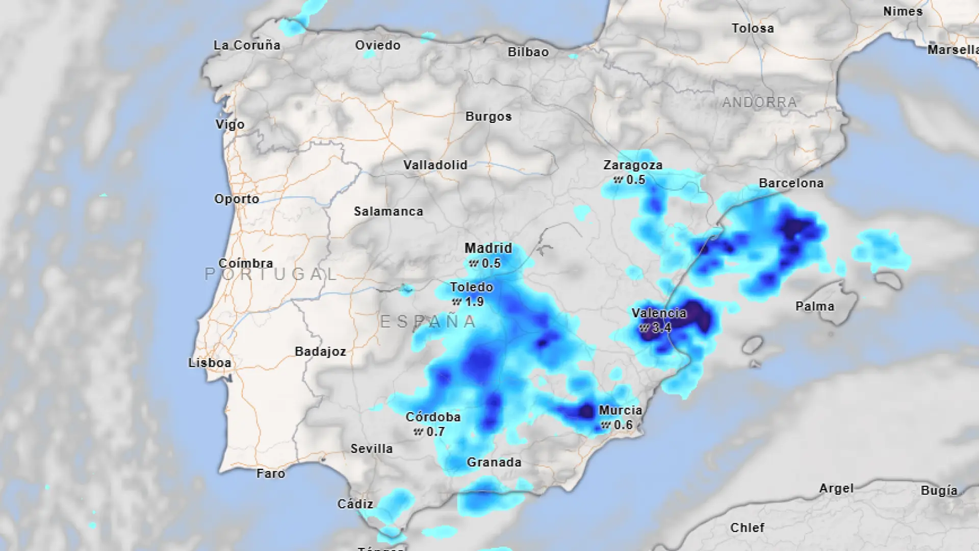 Los municipios de Comunidad Valenciana con mayor riesgo de inundación por lluvias, según el 112