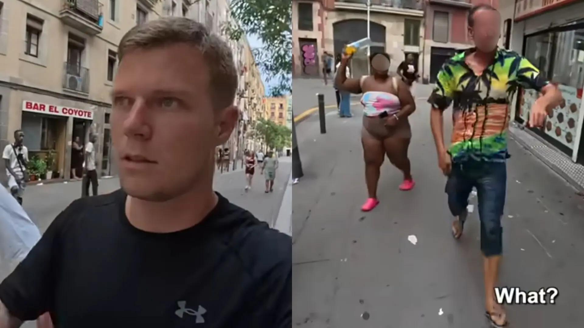 El 'youtuber' Kurt Caz huye del barrio del Raval de Barcelona para evitar que lo linchen y graba su persecución
